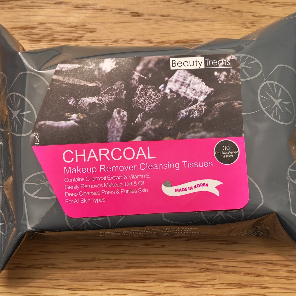 Charcoal Makeup Remover Cleansing Tissues - Pink